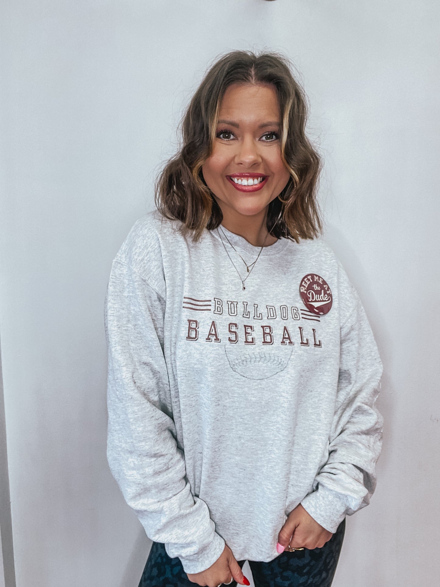 Grey Baseball Sweatshirt