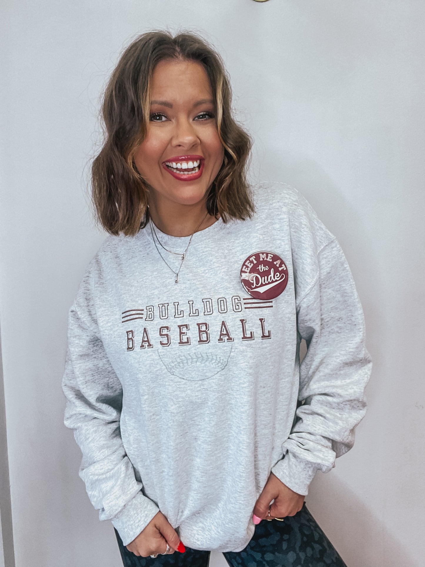 Grey Baseball Sweatshirt