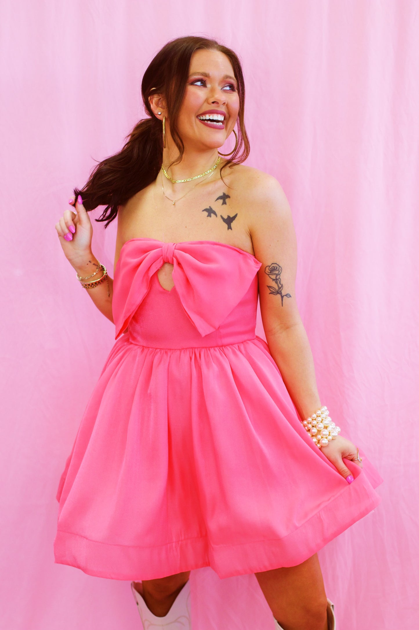 Sweet Dreams Pink Bow Dress