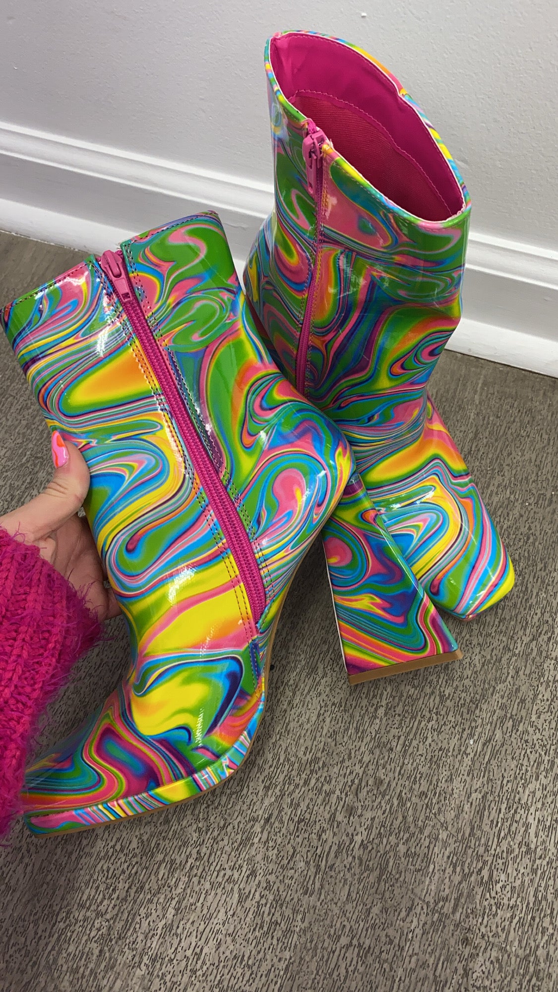 Colorful booties on sale